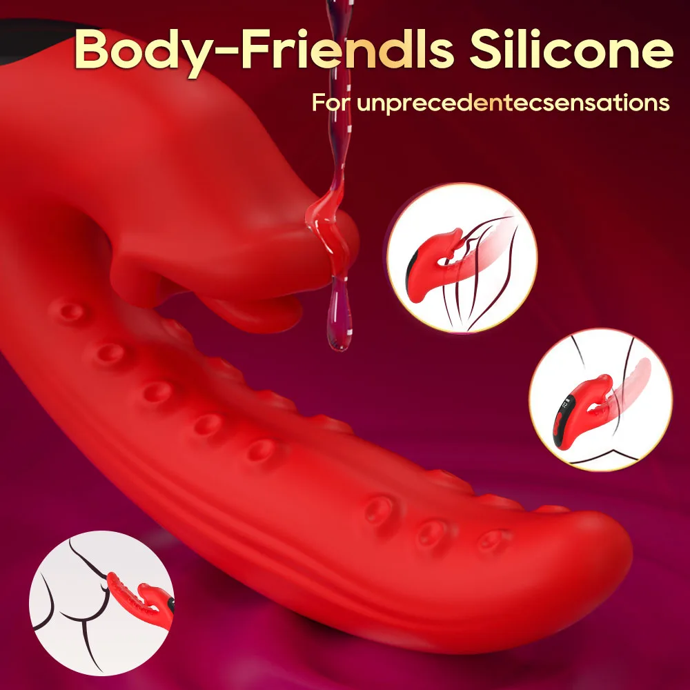 Dual Tongue Thrill body-friendly silicone material detail